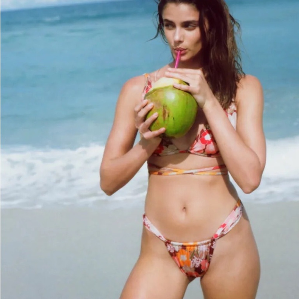 Zara Floral Printed Bikini Bottom